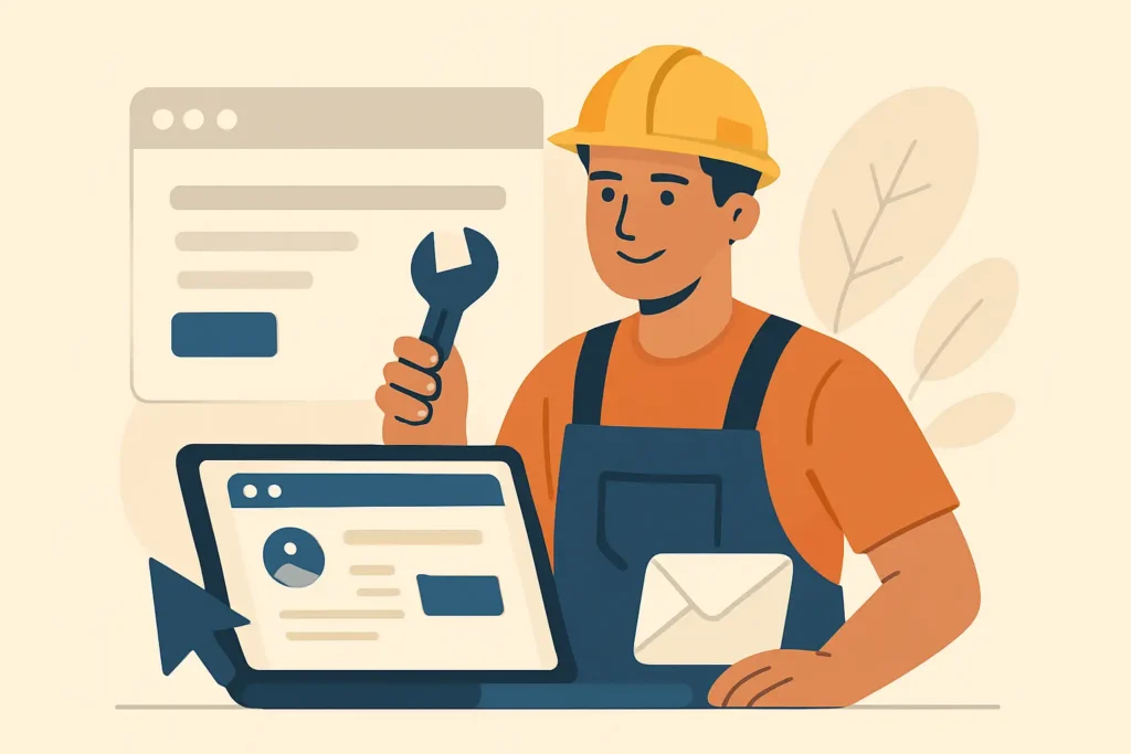 Website für Handwerker, die Anfragen bringt